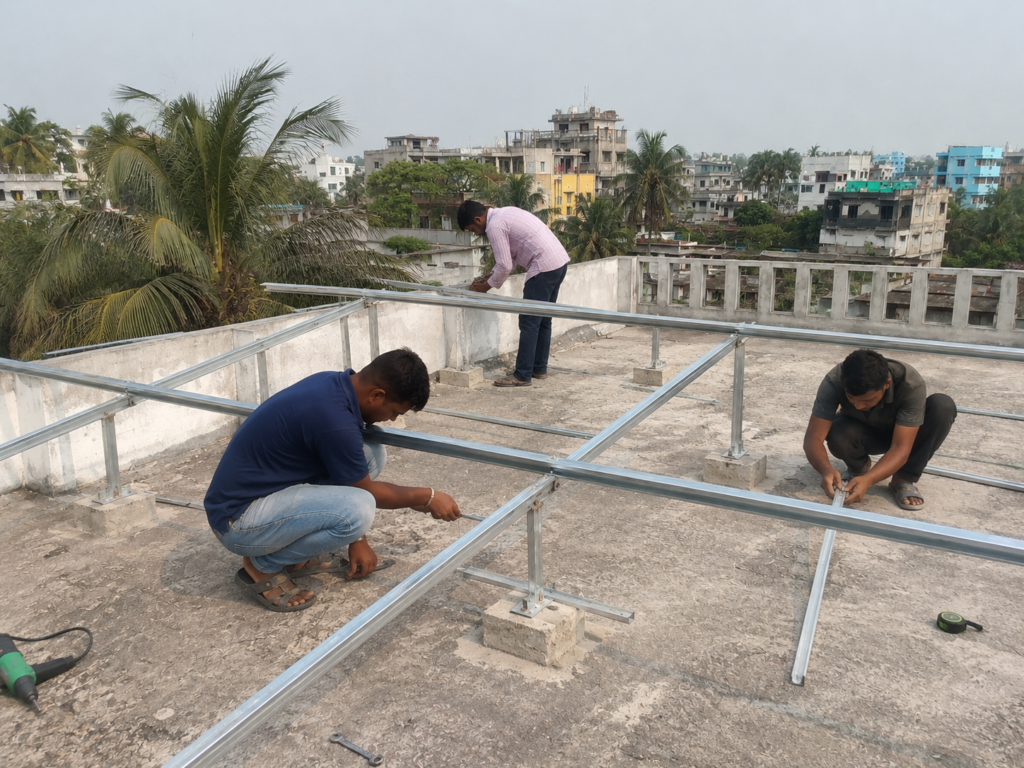 mounting structure work